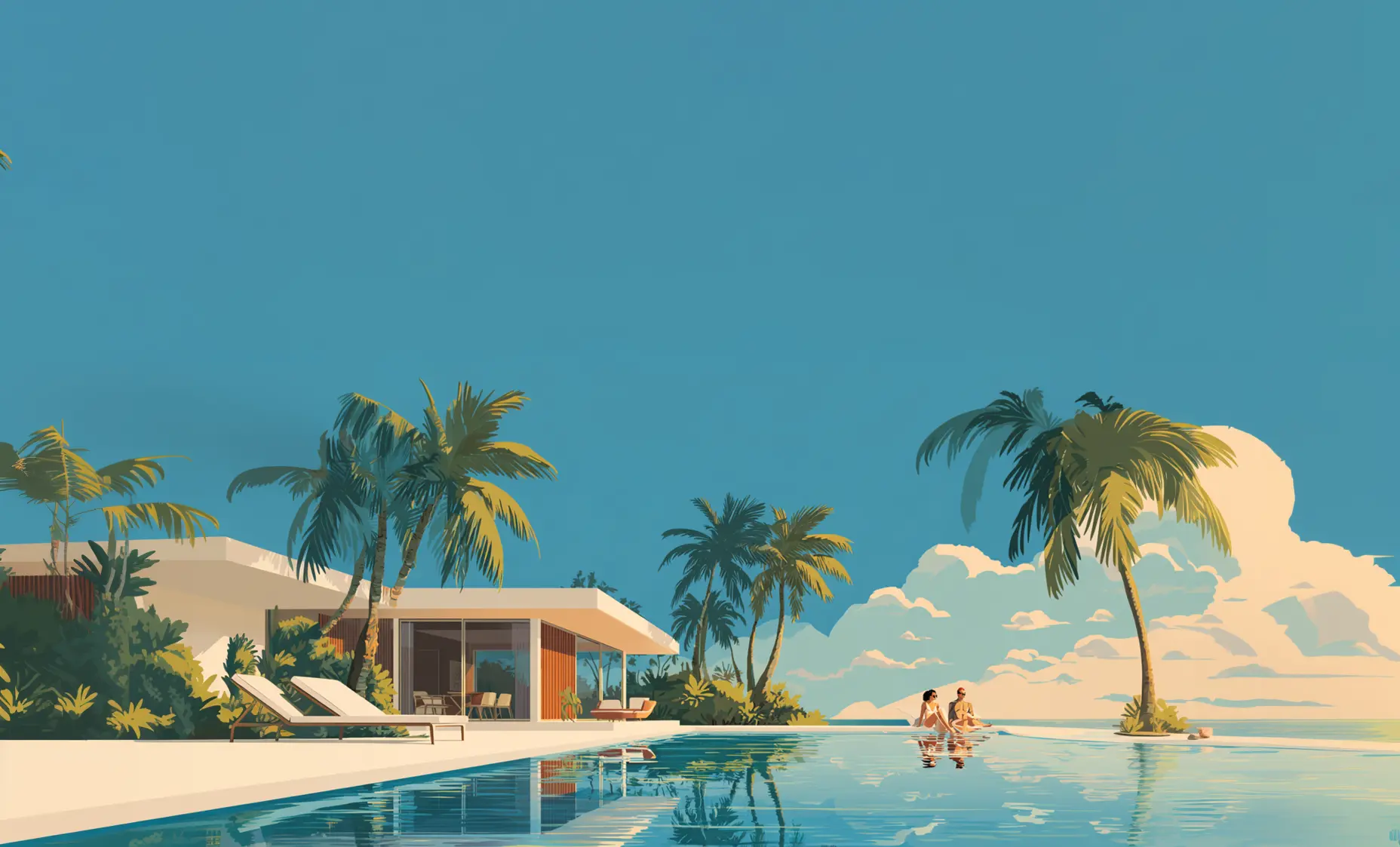 Tropical resort background